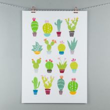 A3 cactus & succulent print