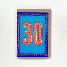 Blue 30 Milestone Birthday Card