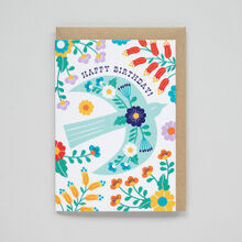Bright bird greeting card