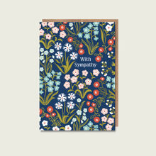 With Sympathy Floral Pattern Card