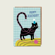 Cat & Wool Birthday Card
