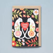 Love You Cats Valentine's Day Card