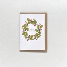 Christmas Wreath greetings card