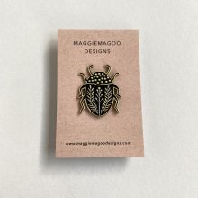 Beetle enamel pin badge