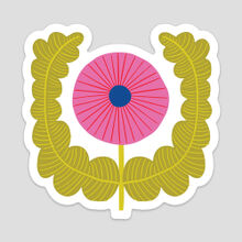 Pink Flower Floral Sticker v2