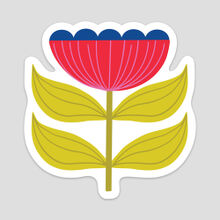 Red Flower Floral Sticker v4