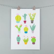 A4 cactus print