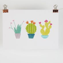 A5 trio of cacti