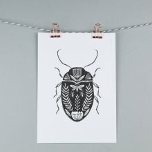 Folk beetle A5 print