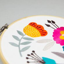 DIY floral embroidery hoop design to stitch at home