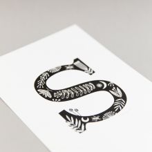 A5 alphabet print, letters S - Z
