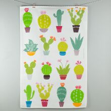 Cactus tea towel