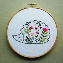 Hedgehog design embroidery craft kit