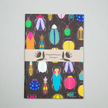 A5 notebook, bugs and beetles pattern