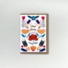 Keep Going floral card
