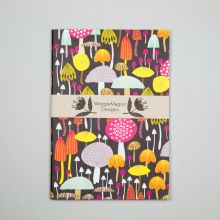 A5 notebook mushrooms and toadstools design