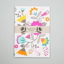 A5 retro floral notebook