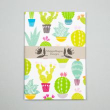 A5 cactus pattern notebook